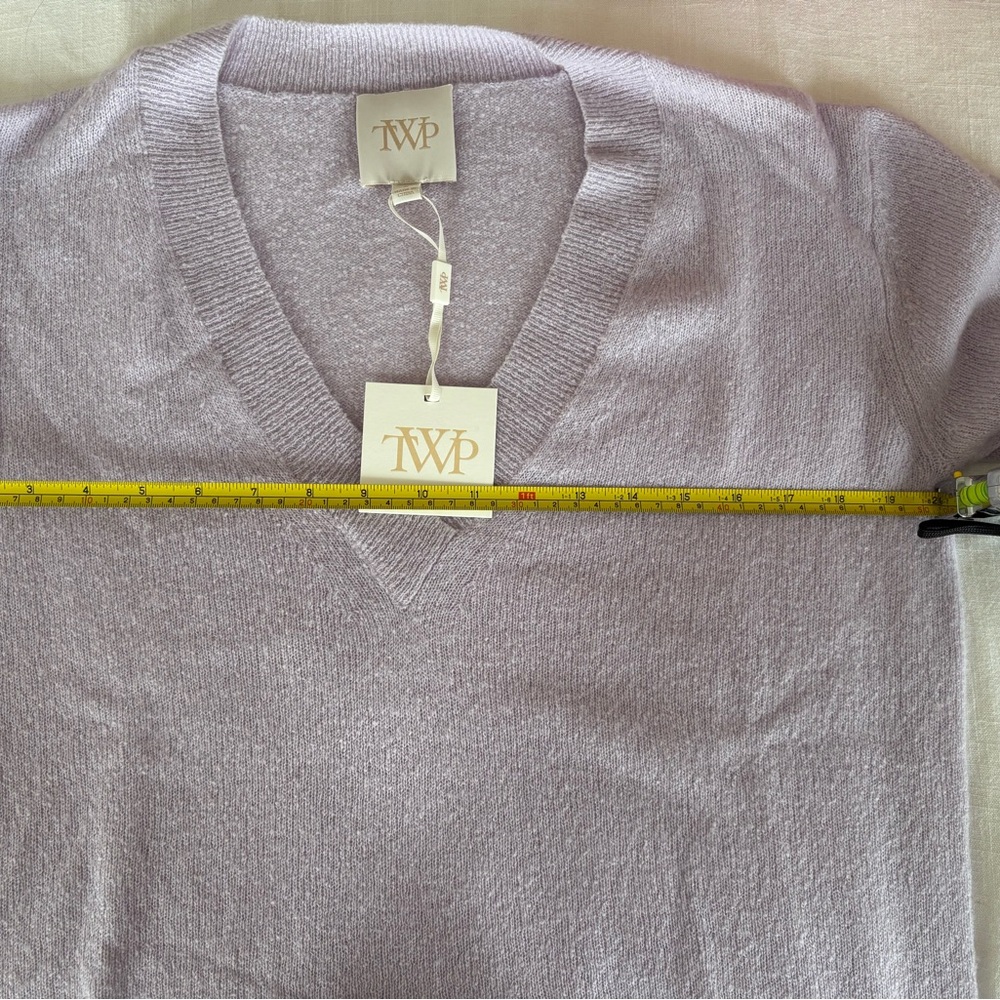 TWP Deep V Cashmere Sweater NWT - Picture 9 of 9
